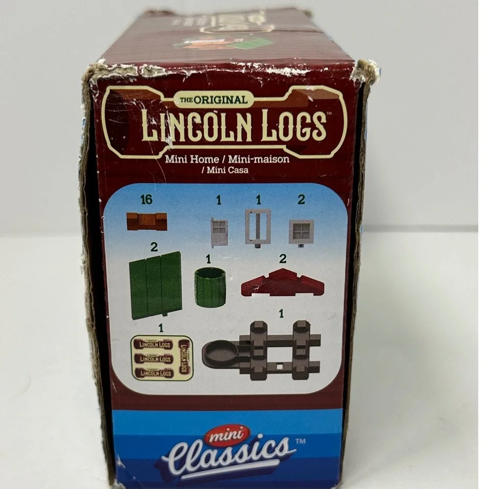 Lincoln Logs Mini Classics Mini Home Building Set 27 Pc‎ Real Wood 00779 New